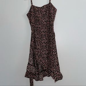 Women’s pink and black floral dress